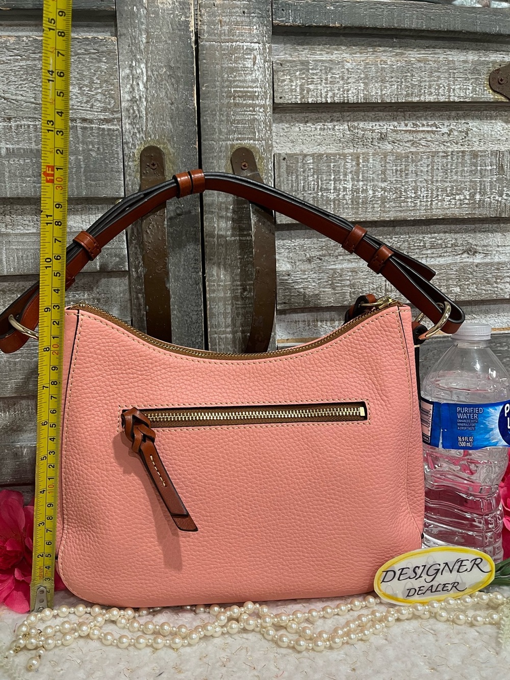 DOONEY BOURKE Pebble Grain Light Pink Shoulder Bag Like New - Picture 7 of 12